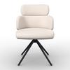 STOL MED ARMSTÖD KARO - svart/cremefärgad, Modern, metall/textil (58/88/65cm) - Bessagi Home