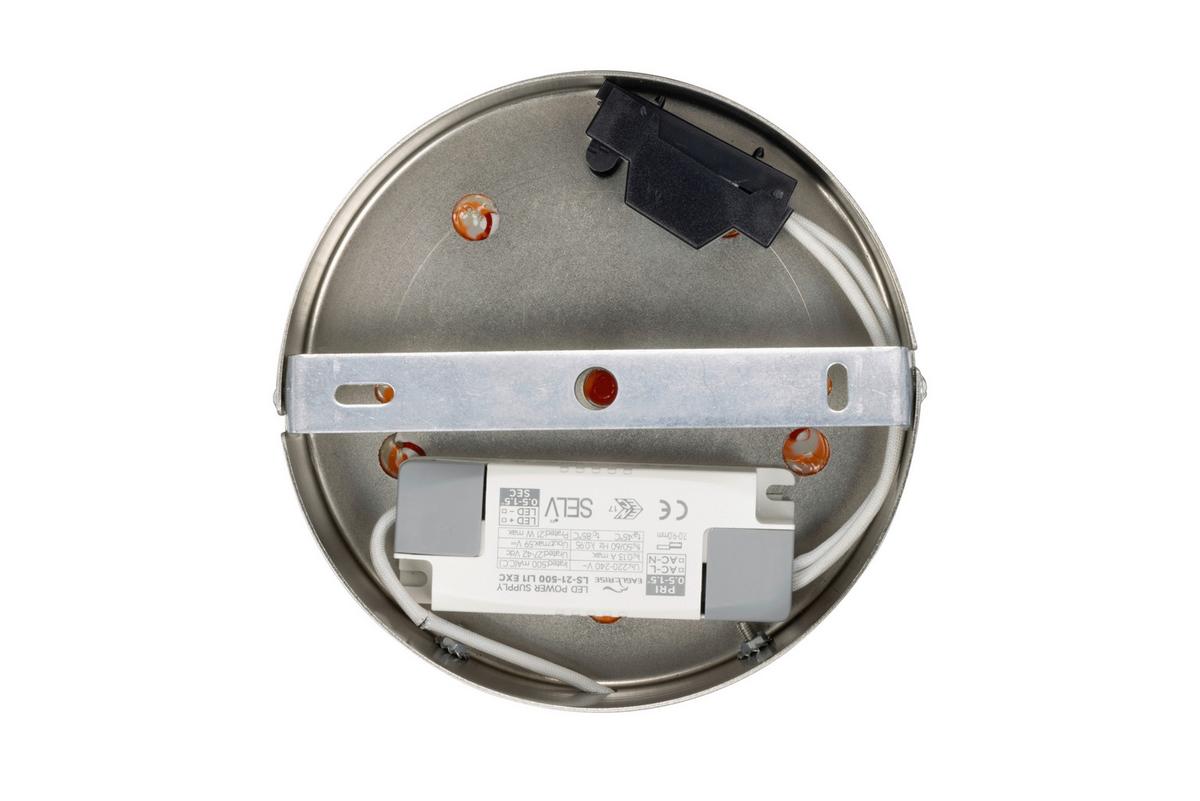 LAMPA SUFITOWA LED BIRMINGHAM *SBN* - kolor niklowy, Lifestyle, tworzywo sztuczne/metal (45/8cm) - Novel