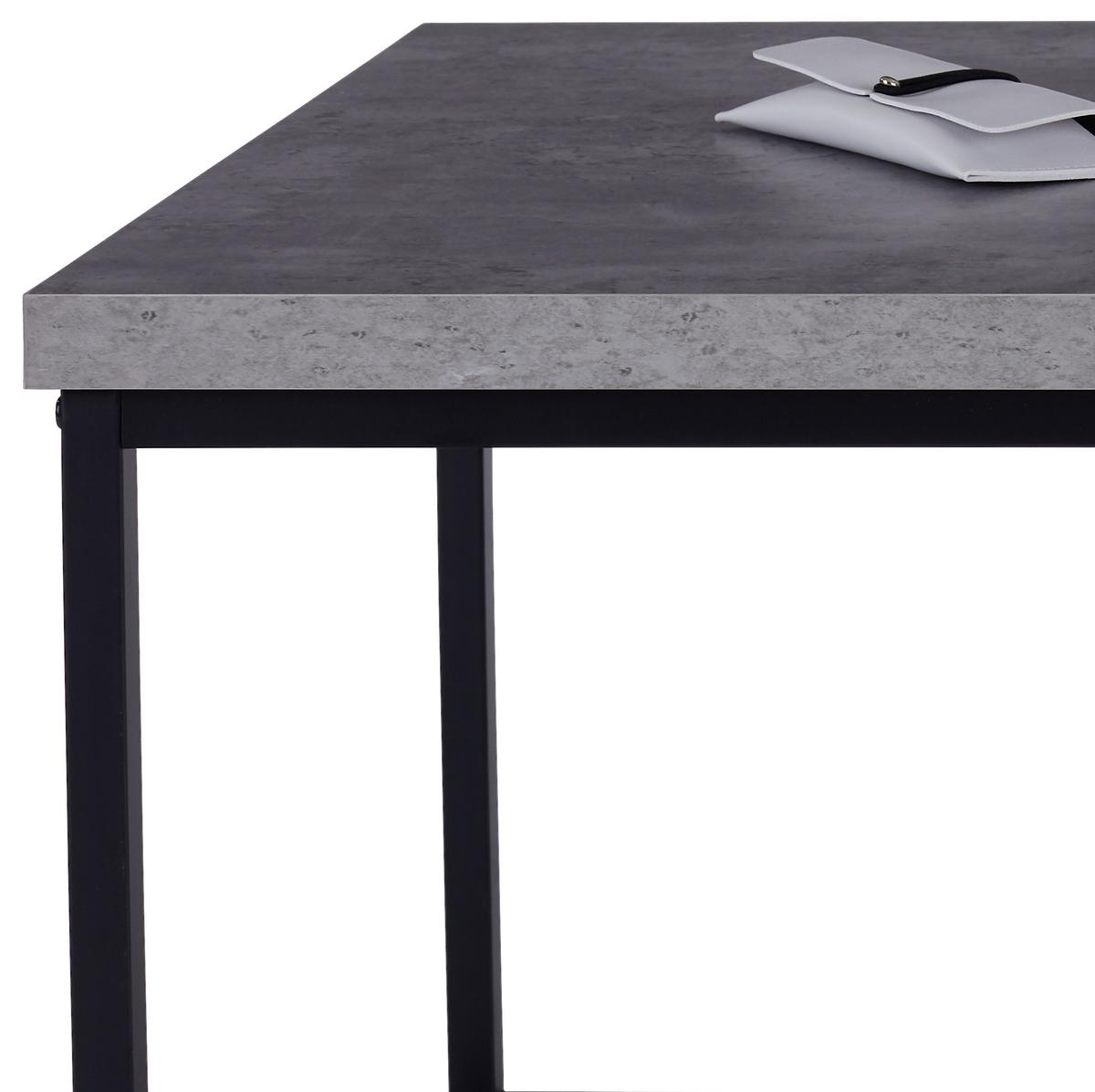 Klubska Miza Jungle, Siva, Črna - siva/črna, Moderno, kovina/leseni material (100/48/60cm)