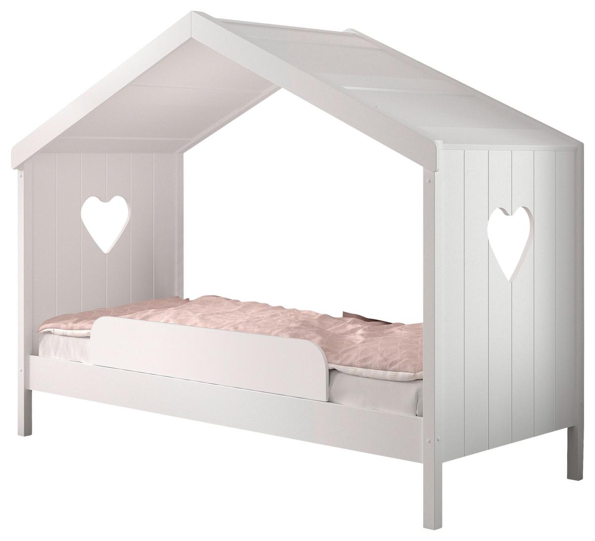 Hausbett Amori m. Sicherung ca. 90x200 cm Weiß - Weiß, Natur, Holz/Holzwerkstoff (90/200cm) - Vipack