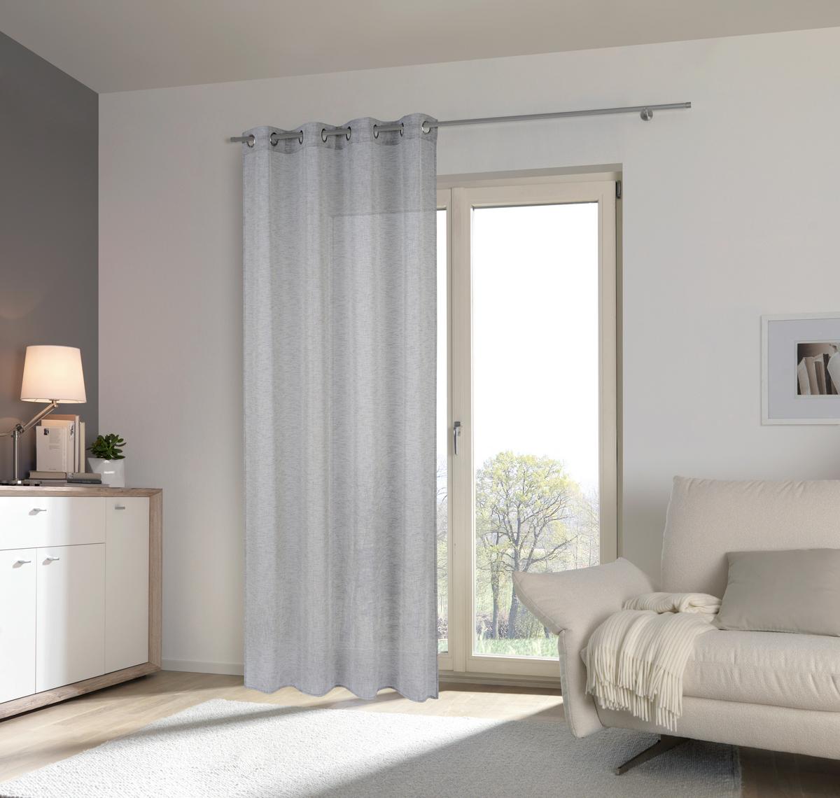 ZASŁONA NA PRZELOTKACH HENRY - szary, Basics, tkanina (140/245cm) - Esposa