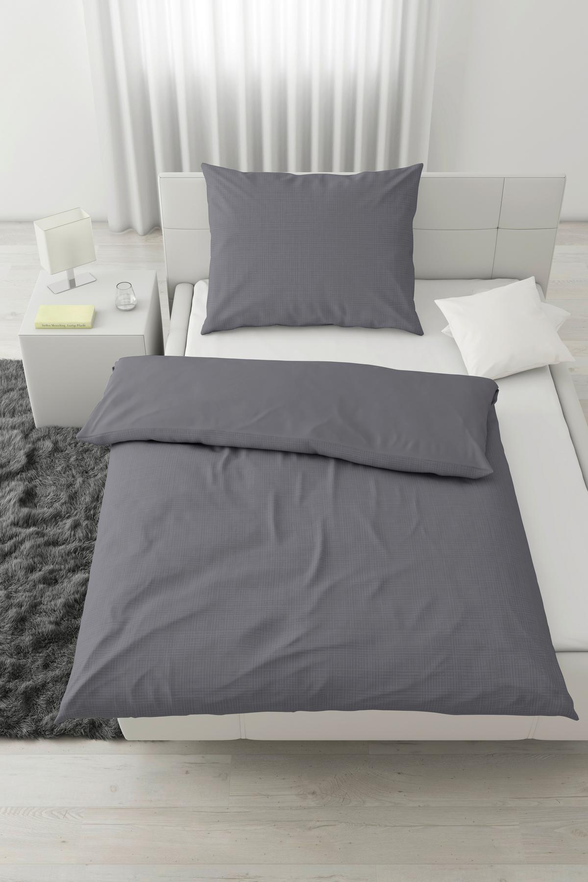 Bettwäscheset Melania - Grau, Lifestyle, Textil (160/210cm) - Modern Living