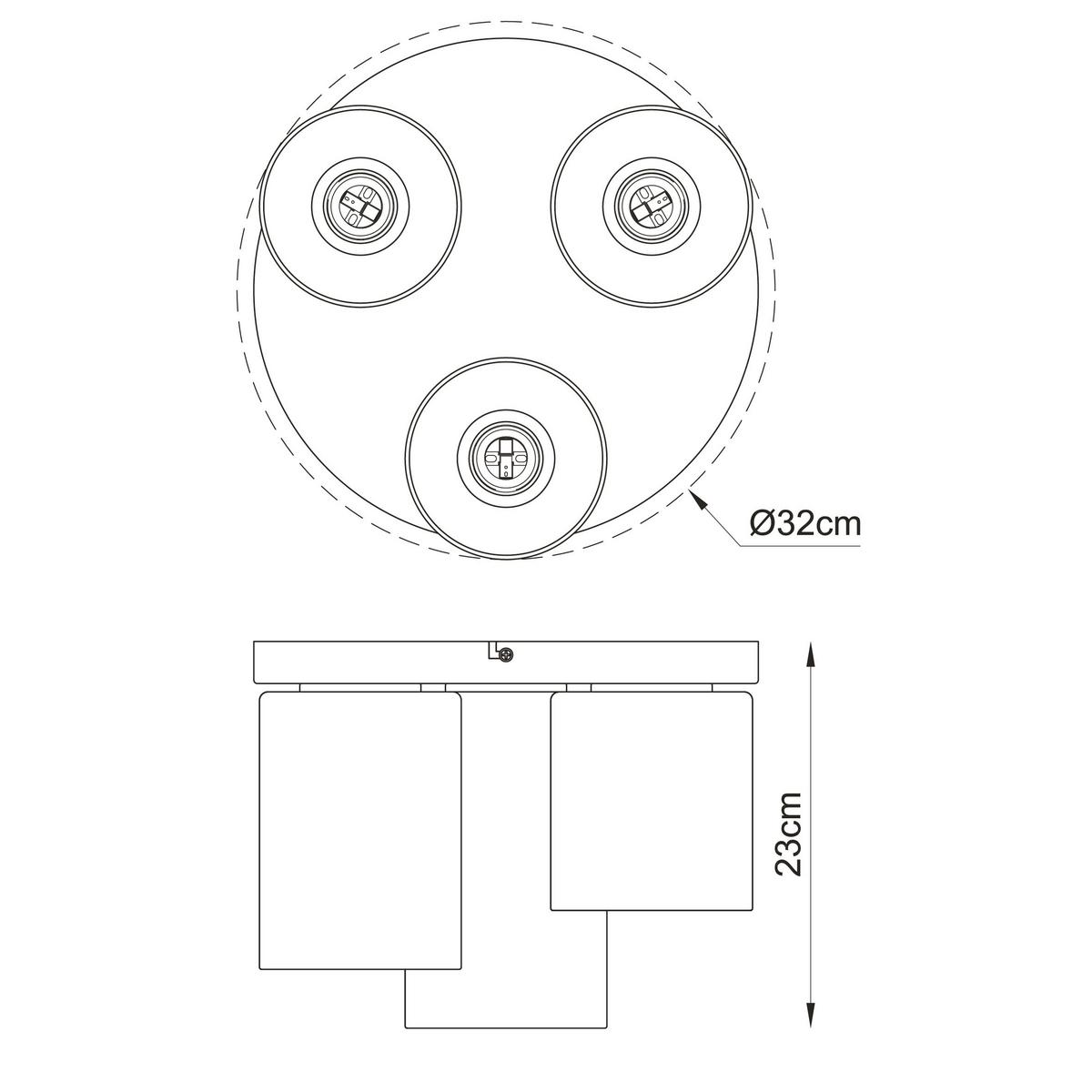 LAMPA SUFITOWA KINGA - kolor piaskowy, Trend, metal/szkło (32/23cm) - Novel