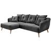 Wohnlandschaft Baggio Grau Velours - Buchefarben/Grau, MODERN, Holz/Textil (162/277cm) - Livetastic