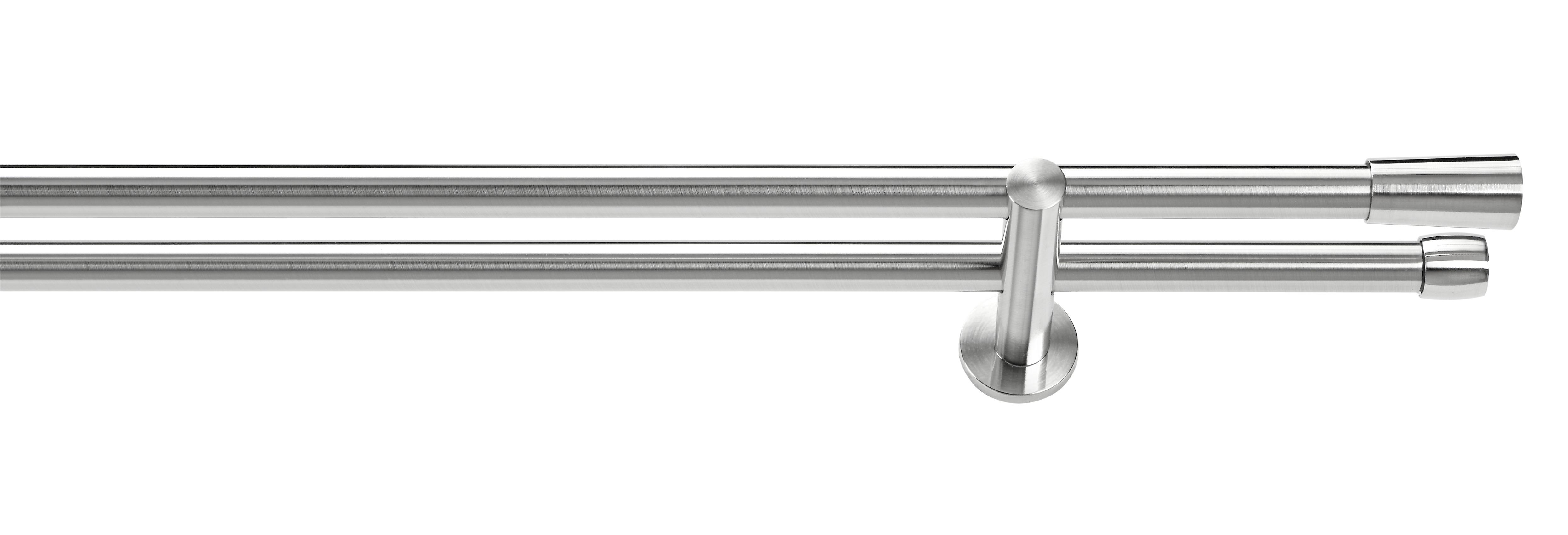 GARDINSTÅNG SET MARIE - stålfärgad, metall (200cm) - Modern Living
