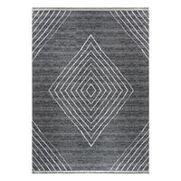 Webteppich Fabius in Grau/Anthrazit ca.120x170cm - Anthrazit/Grau, Natur, Textil (120/170cm)