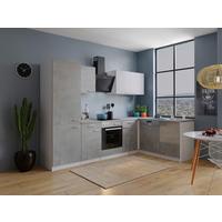 Kotna Kuhinja Z Aparati Malia, 280x172cm - barve nerjavečega jekla/siva, Basics, kovina/leseni material (280/172cm) - Respekta