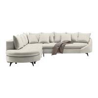 Ecksofa Axel Beige - Beige/Schwarz, MODERN, Textil/Metall (250/87/291cm) - Mömax