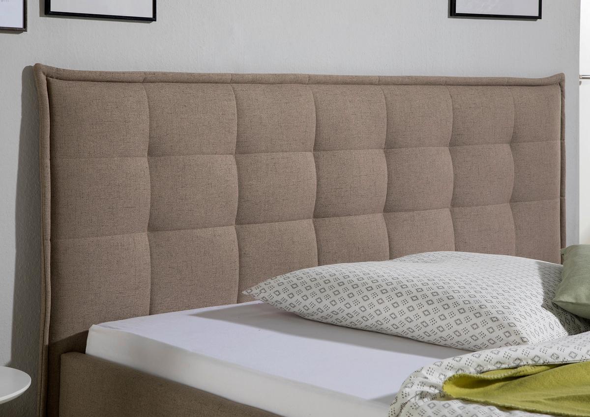 Polsterbett Tracy Hellbraun ca. 180x200 cm - Hellbraun/Naturfarben, MODERN, Holz/Textil (180/200cm) - Livetastic