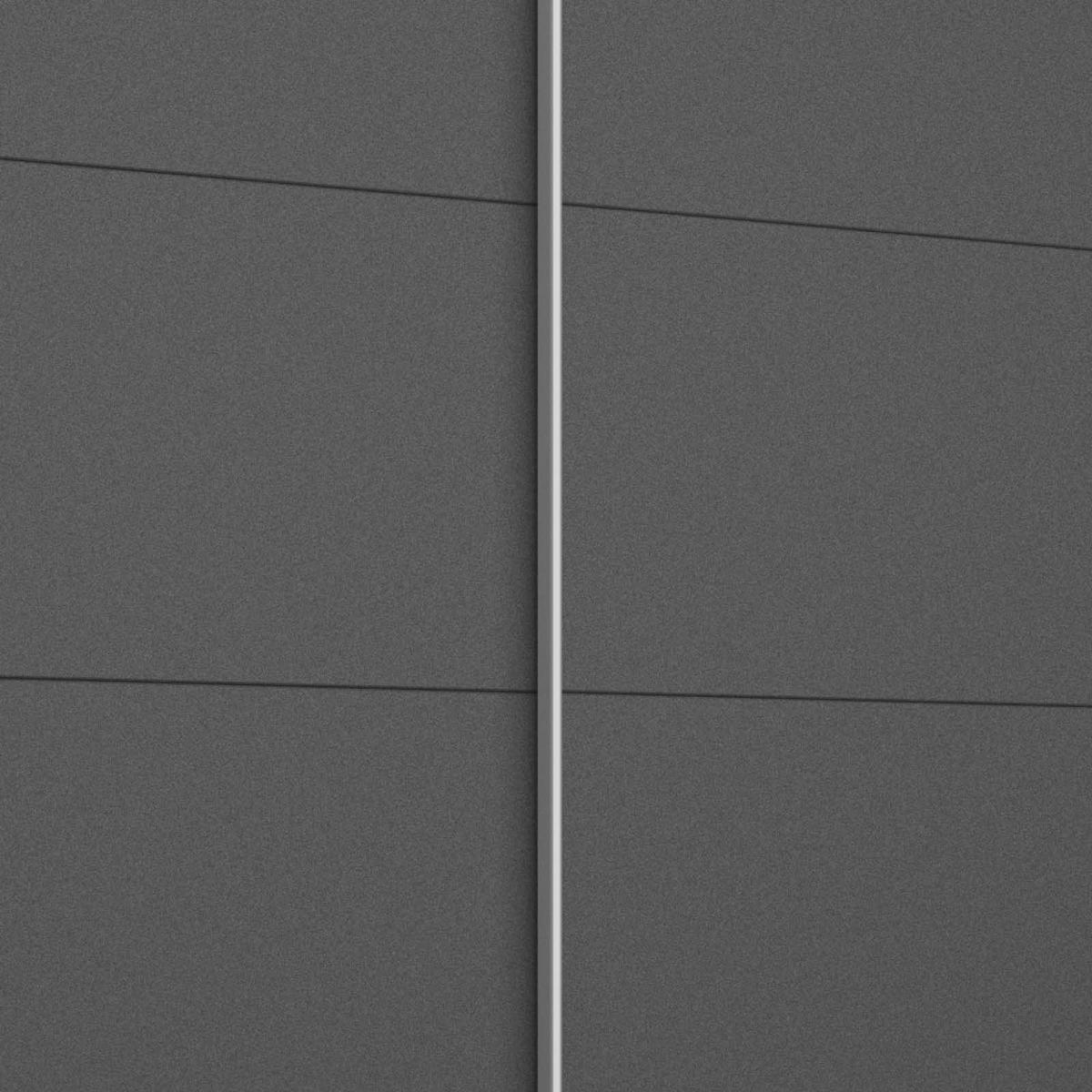 Ormar S Kliznim Vratima Belluno - siva/boje aluminija, Moderno, drvni materijal/metal (226/210/62cm) - Modern Living