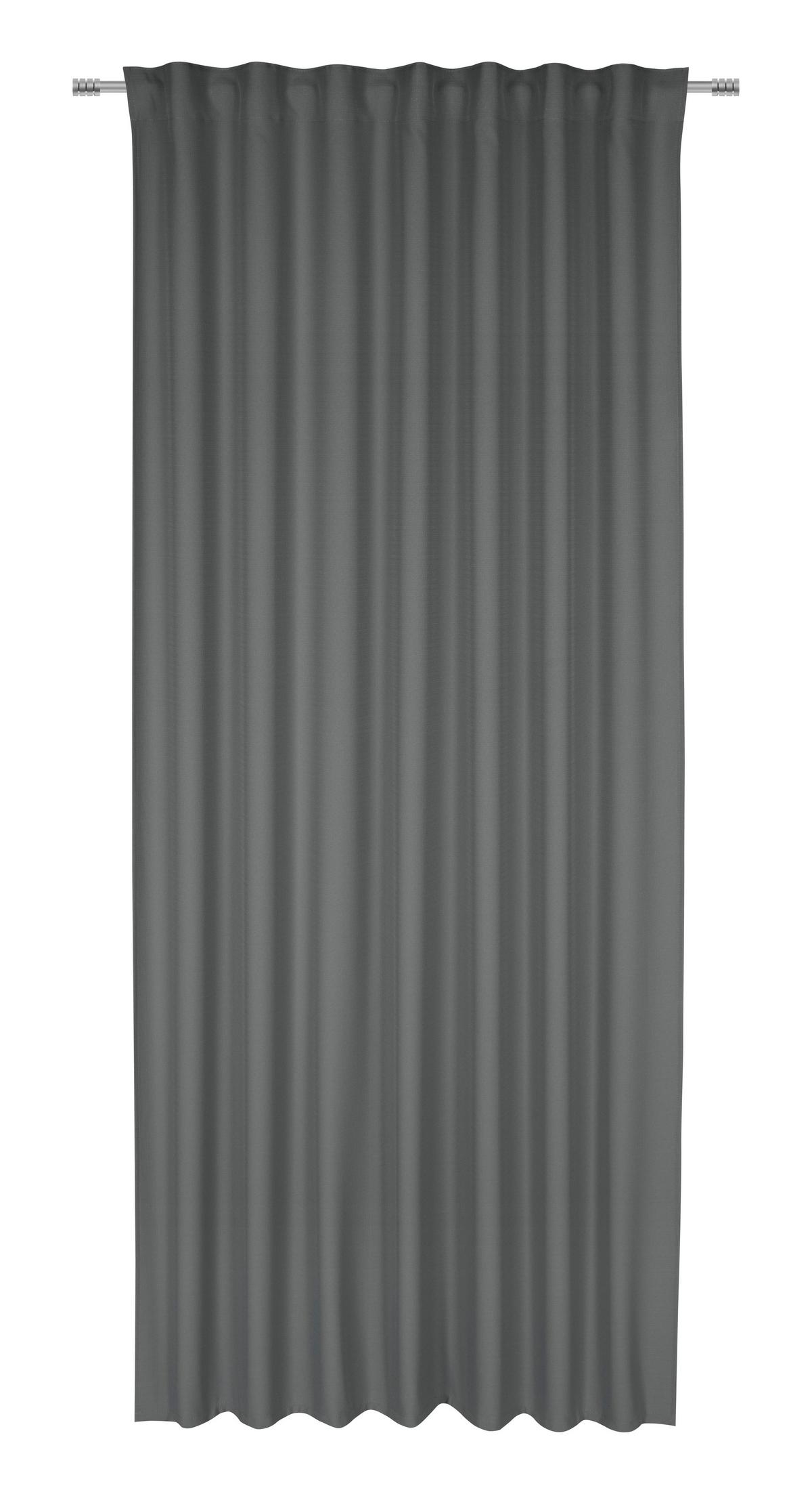 ZASŁONA GOTOWA ADELA - antracytowy, Romantik / Landhaus, tworzywo sztuczne (140/245cm) - Bessagi Home