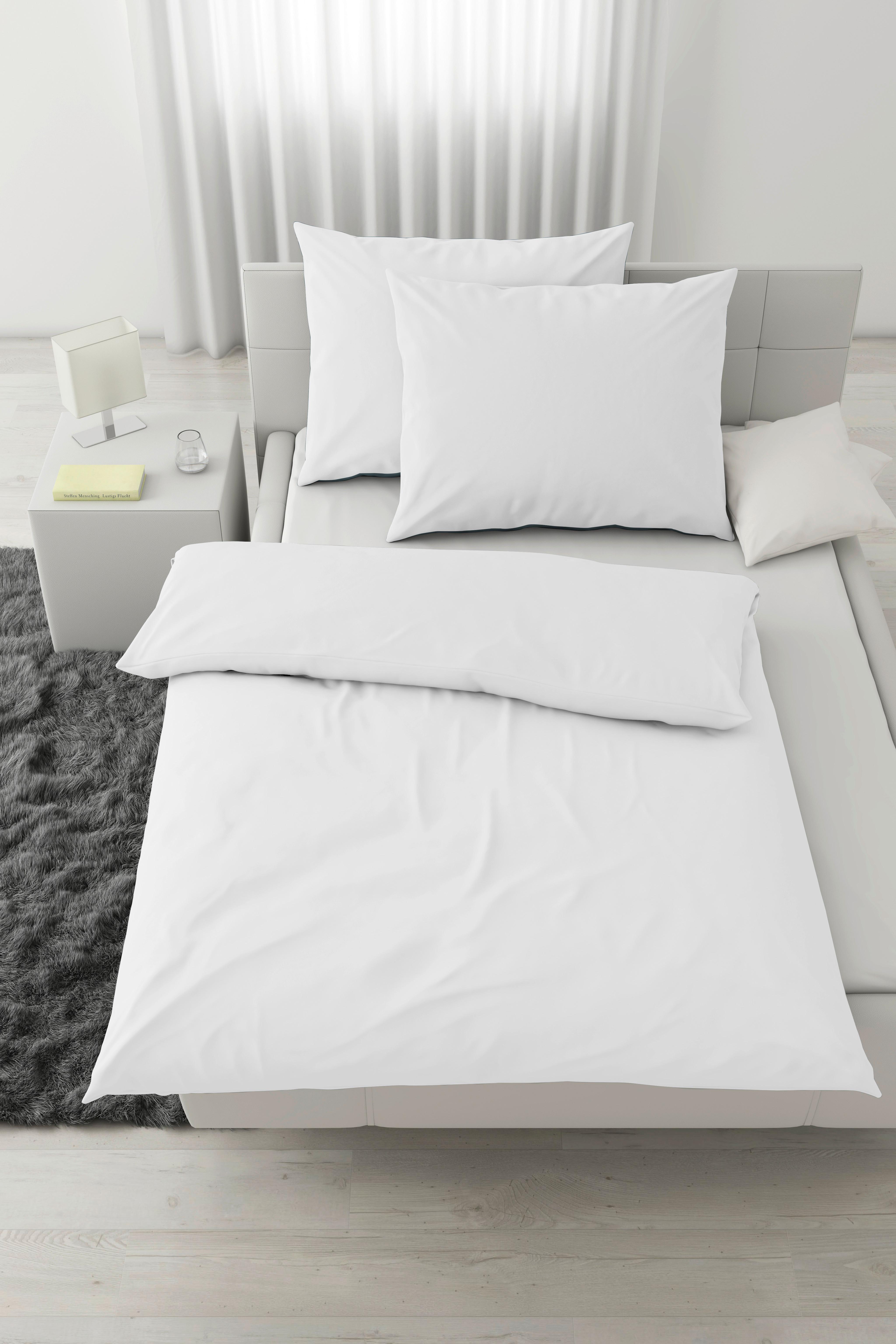 Bettwäsche Victoria XXL Weiß ca. 200x220cm - Weiß, MODERN, Textil (200/220cm) - Mömax