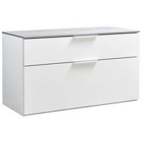 SIEDZISKO DO PRZEDPOKOJU GALAVERNA - biały/szary, Design, materiał drewnopochodny (90/50/35cm) - Carryhome