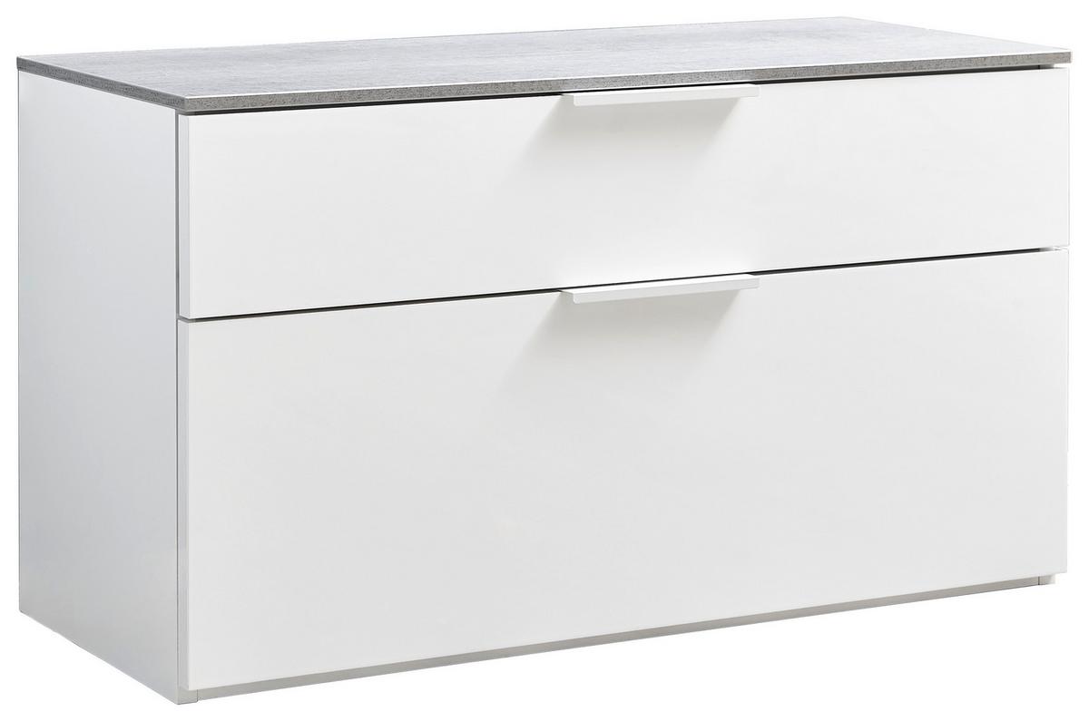 SIEDZISKO DO PRZEDPOKOJU GALAVERNA - biały/szary, Design, materiał drewnopochodny (90/50/35cm) - Carryhome