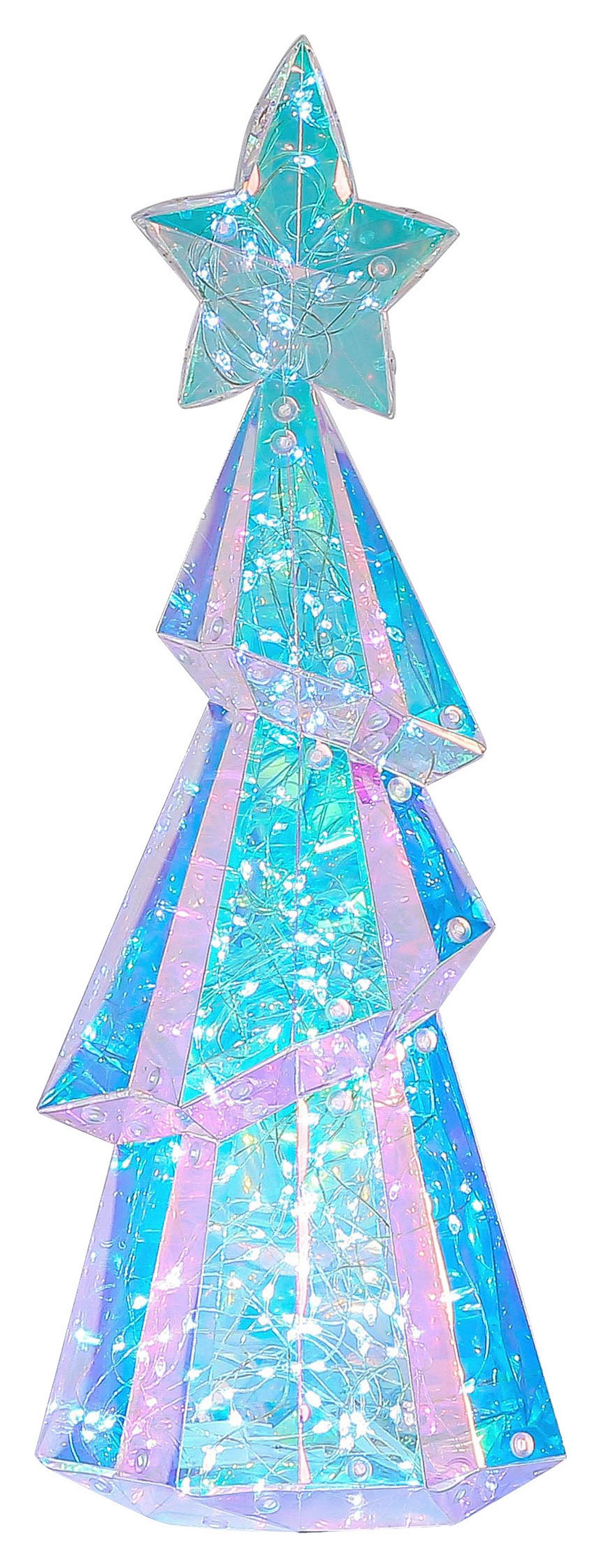 LED-Dekoleuchte Baumi Weiß/Transparent max. 6 Watt - Transparent/Weiß, MODERN, Kunststoff (44/17/17cm) - Mömax