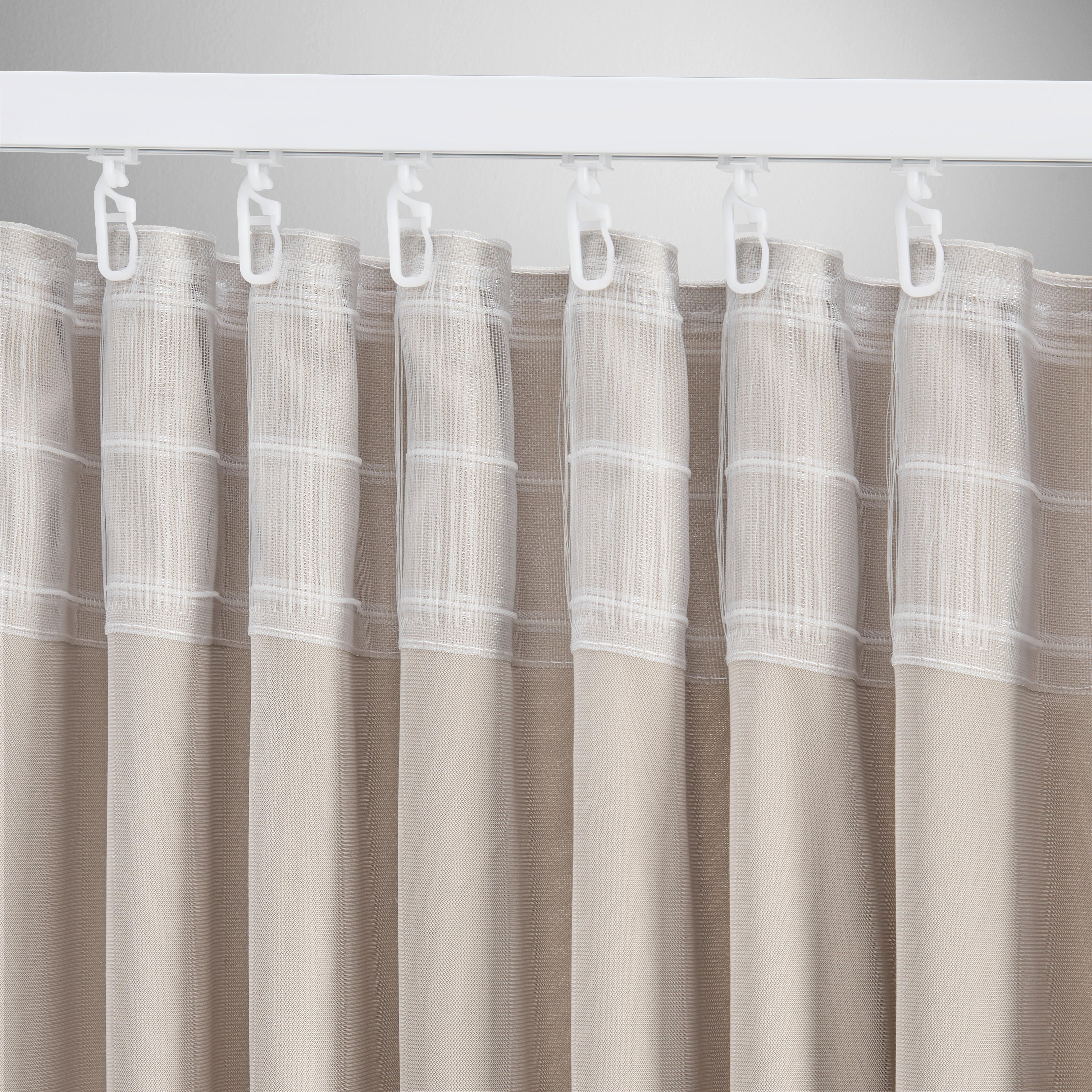 GARDINLÄNGD BIANCA - ljusgrå, Klassisk, textil (140/245cm) - Modern Living