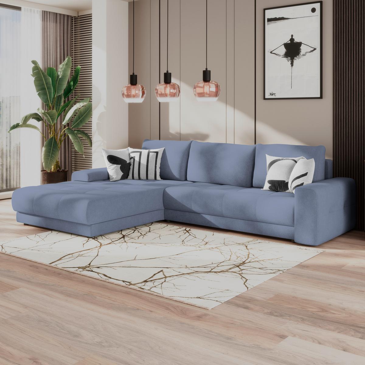 COLțAR ADRIA - albastru, Trend, textil (213/308cm) - Luca Bessoni