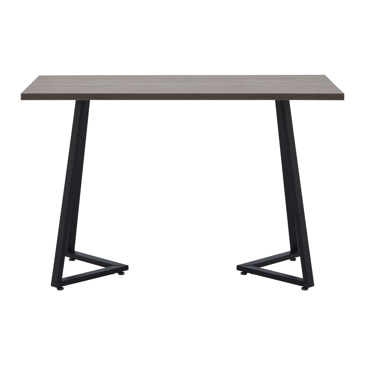 Schreibtisch Carolina Walnussfarben MDF ca.120x60 cm - Walnussfarben/Schwarz, MODERN, Metall (120/60/75cm) - Bessagi Home