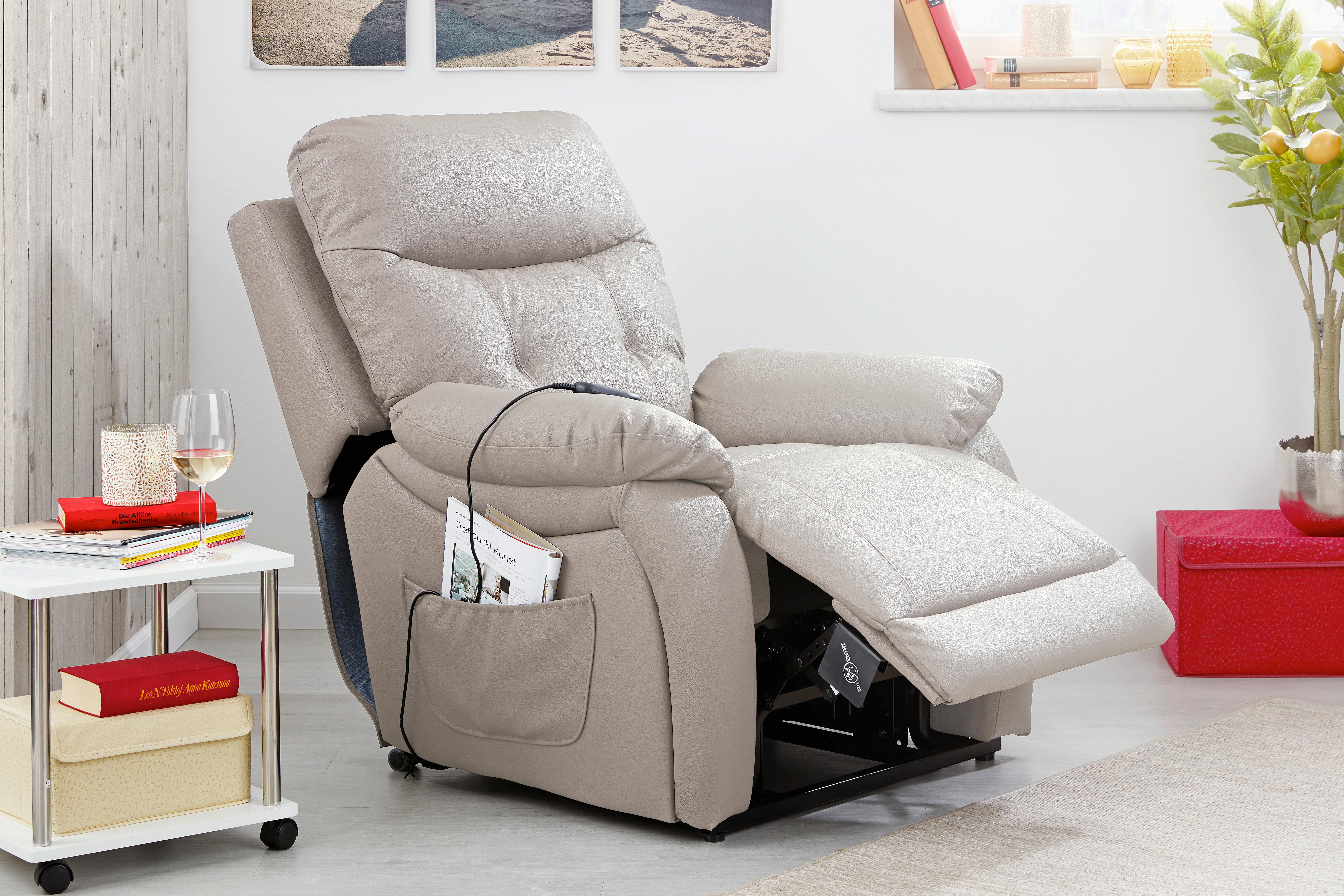 Tv Fotelj Mario, Relax Funkcija, Siva - siva/črna, Konvencionalno, kovina/umetna masa (89/107-79/94-165cm) - James Wood