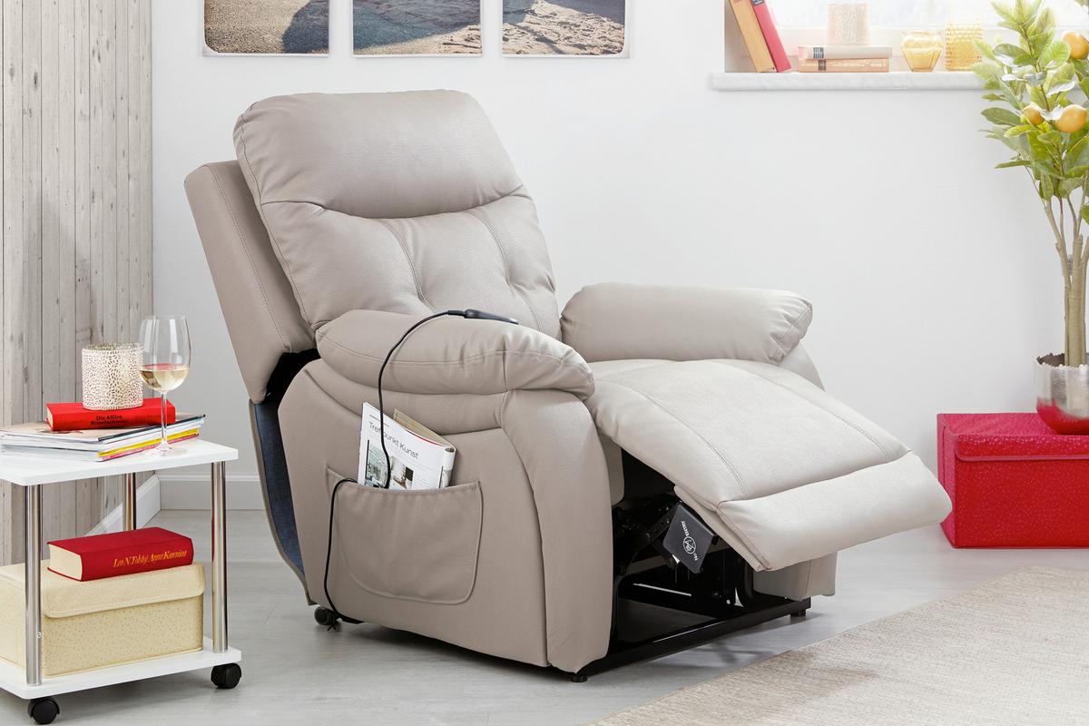 Tv Fotelj Mario, Relax Funkcija, Siva - siva/črna, Konvencionalno, kovina/umetna masa (89/107-79/94-165cm) - James Wood