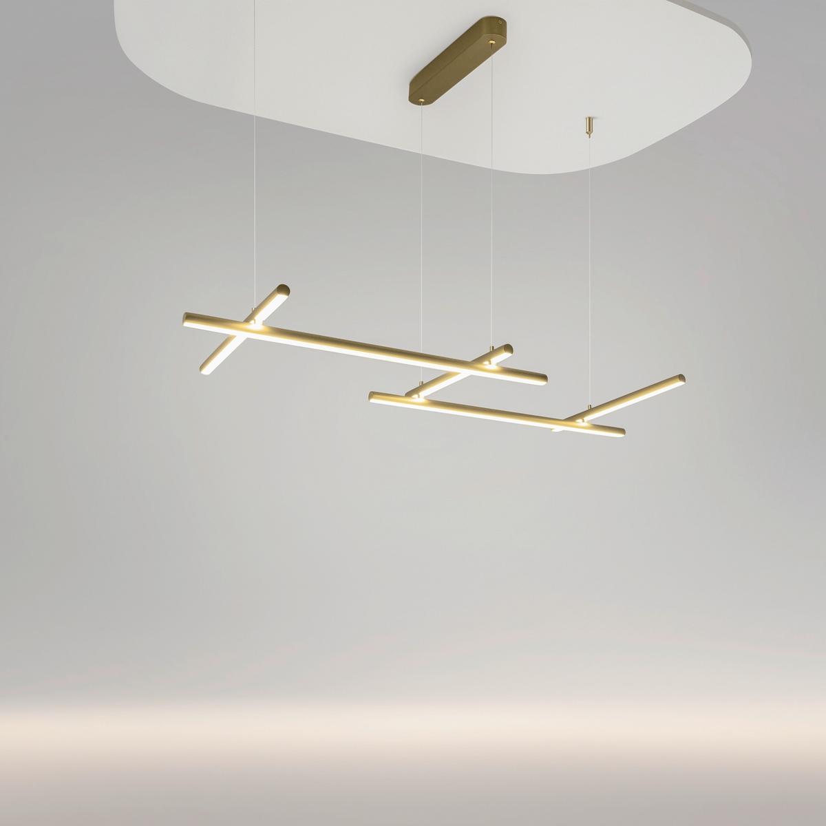 Pendelleuchte Mod278pl-L50g3k - Goldfarben, Design, Metall (54.3/310/121.4cm) - MAYTONI