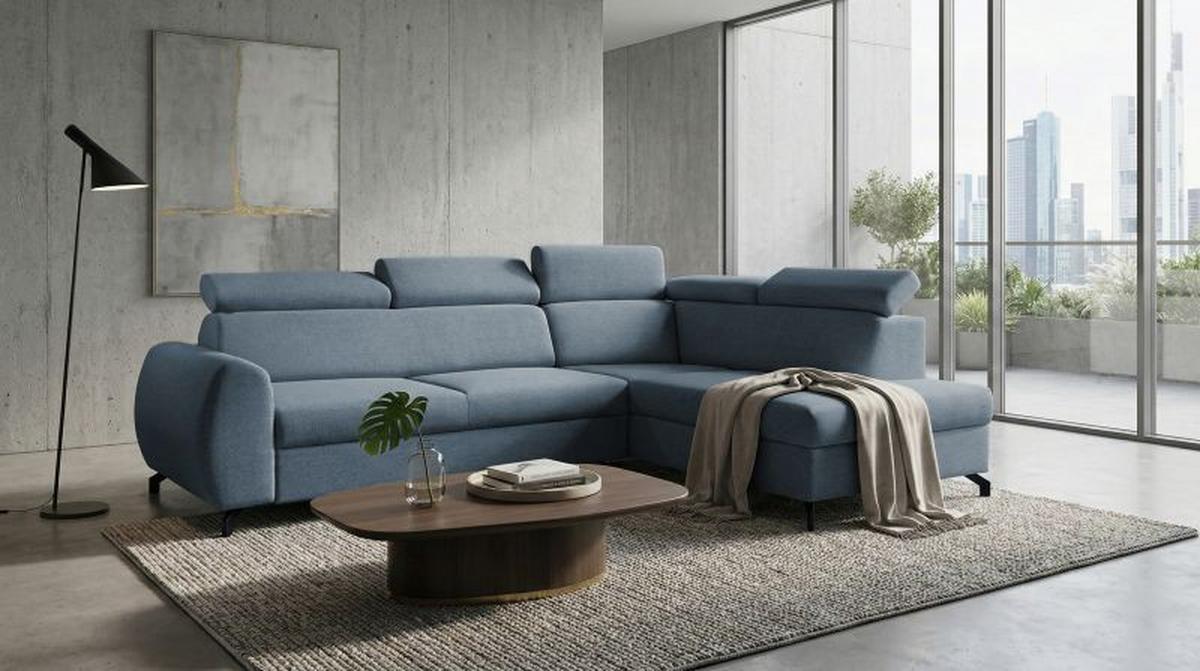 Kutna Garnitura Riva - zlatne boje, Moderno, tekstil/metal (260/78-99/195cm) - Modern Living