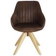 Stol Chill - hrast/temno rjava, tekstil/les (60/83/65cm) - Modern Living Stol Chill - hrast/temno rjava, tekstil/les (60/83/65cm) - Modern Living