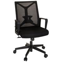 Pisarniški Stol Enco, Črna - črna, Moderno, umetna masa/tekstil (57/97/62cm) - MID.YOU