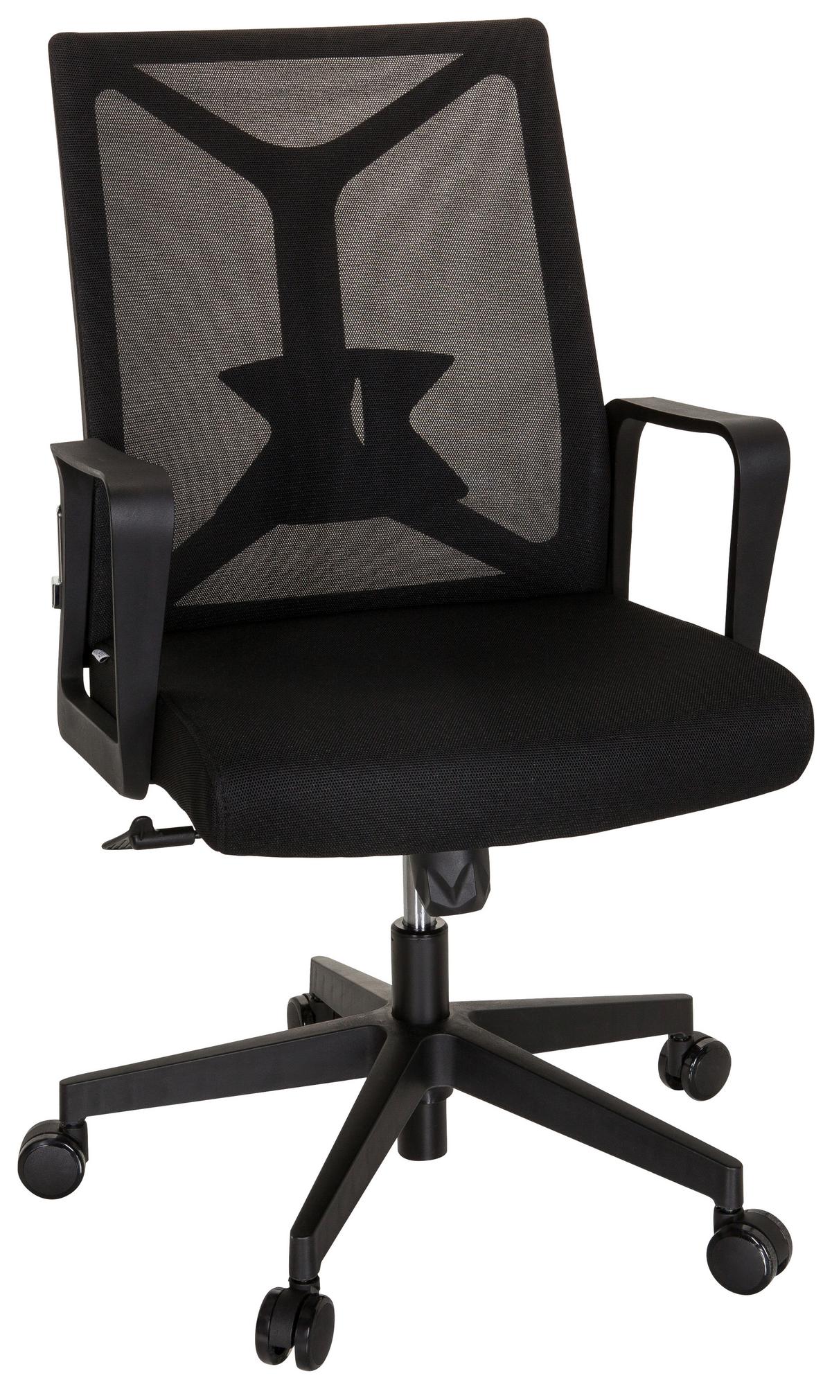 Pisarniški Stol Enco, Črna - črna, Moderno, umetna masa/tekstil (57/97/62cm) - MID.YOU