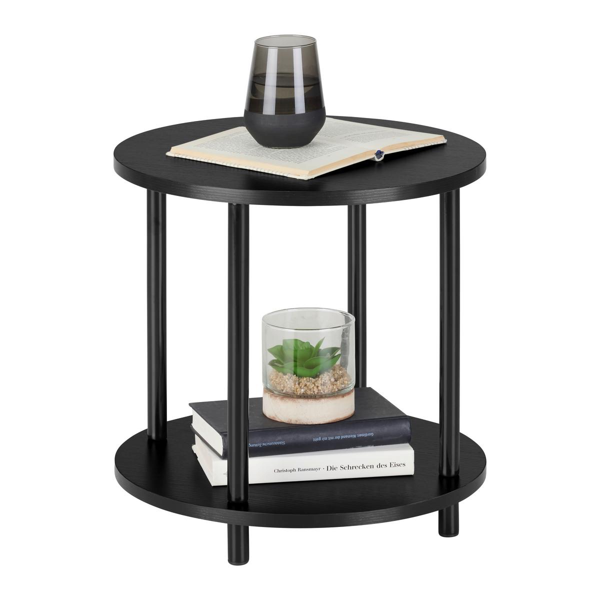 Beistelltisch Neapel Schwarz - Schwarz, MODERN, Holzwerkstoff/Metall (40/40cm) - Mömax