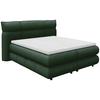 Boxspring Krevet Carmelo - tamno zelena/crna, Trend, tekstil/plastika (140/200cm) - Premium Living