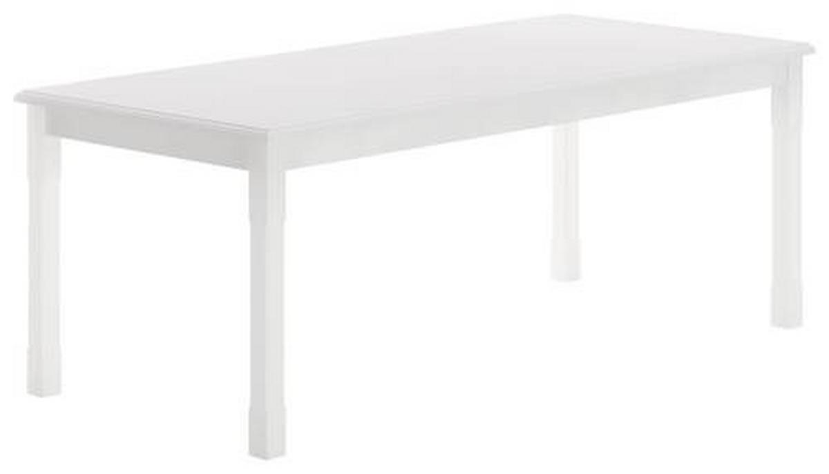 STÓŁ DO JADALNI CHARME - biały, Romantik / Landhaus, materiał drewnopochodny/drewno (200/100/75cm) - Livetastic