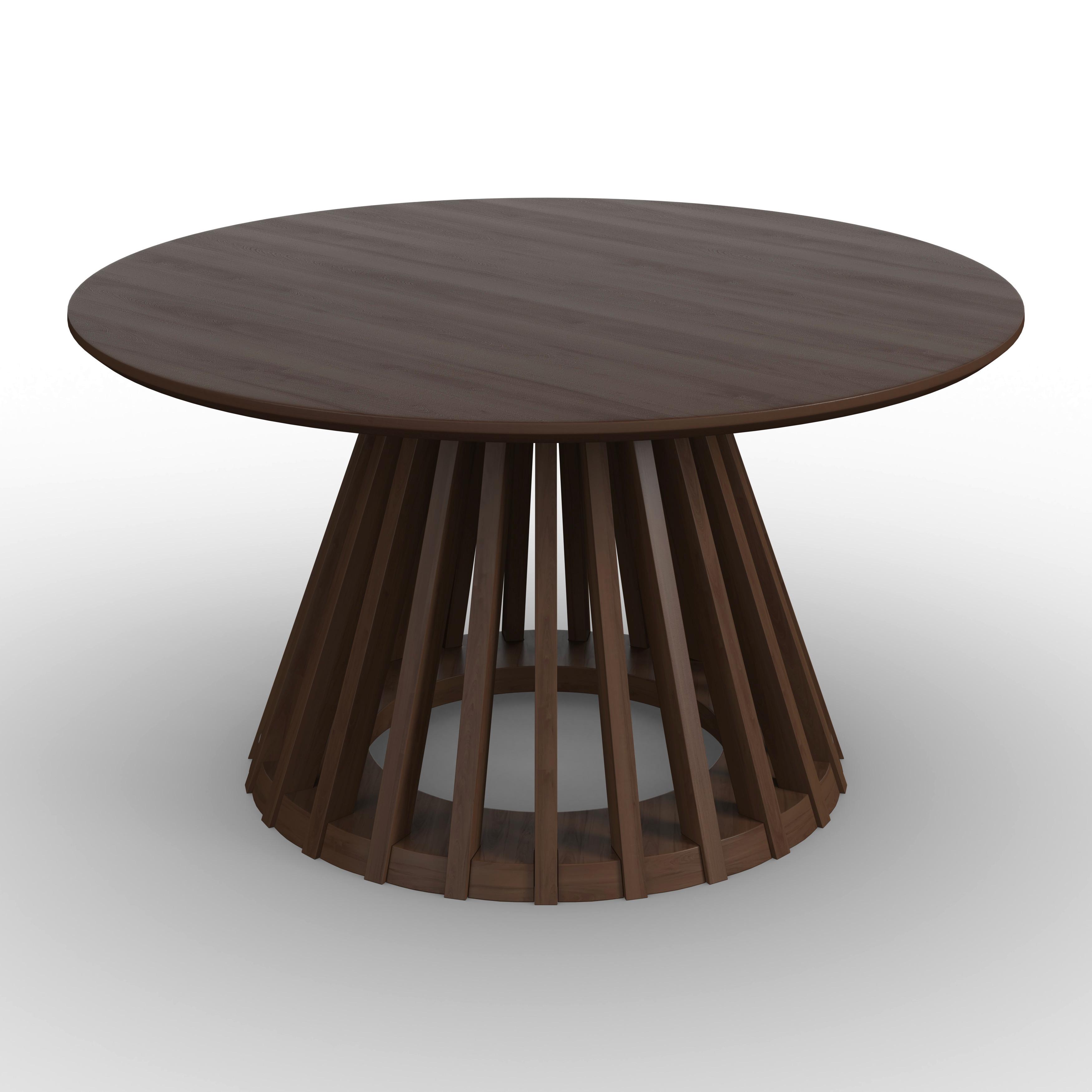SOFFBORD ENNIO - valnötsfärgad, Modern, metall/trämaterial (80/40cm) - Bessagi Home