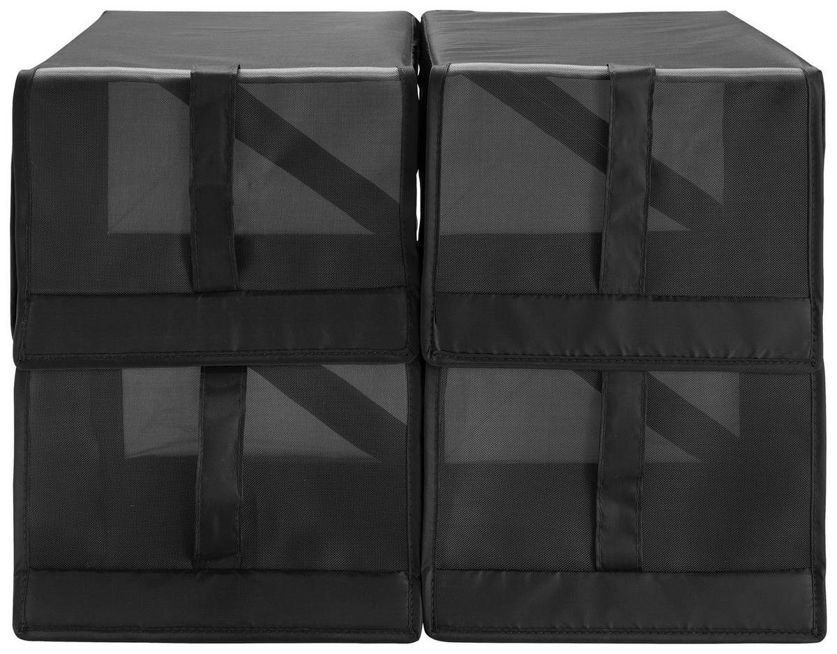 Škatla Za Čevlje Unit - 4pcs - Ext - - siva, Konvencionalno, umetna masa/tekstil (22/34/16cm) - Modern Living