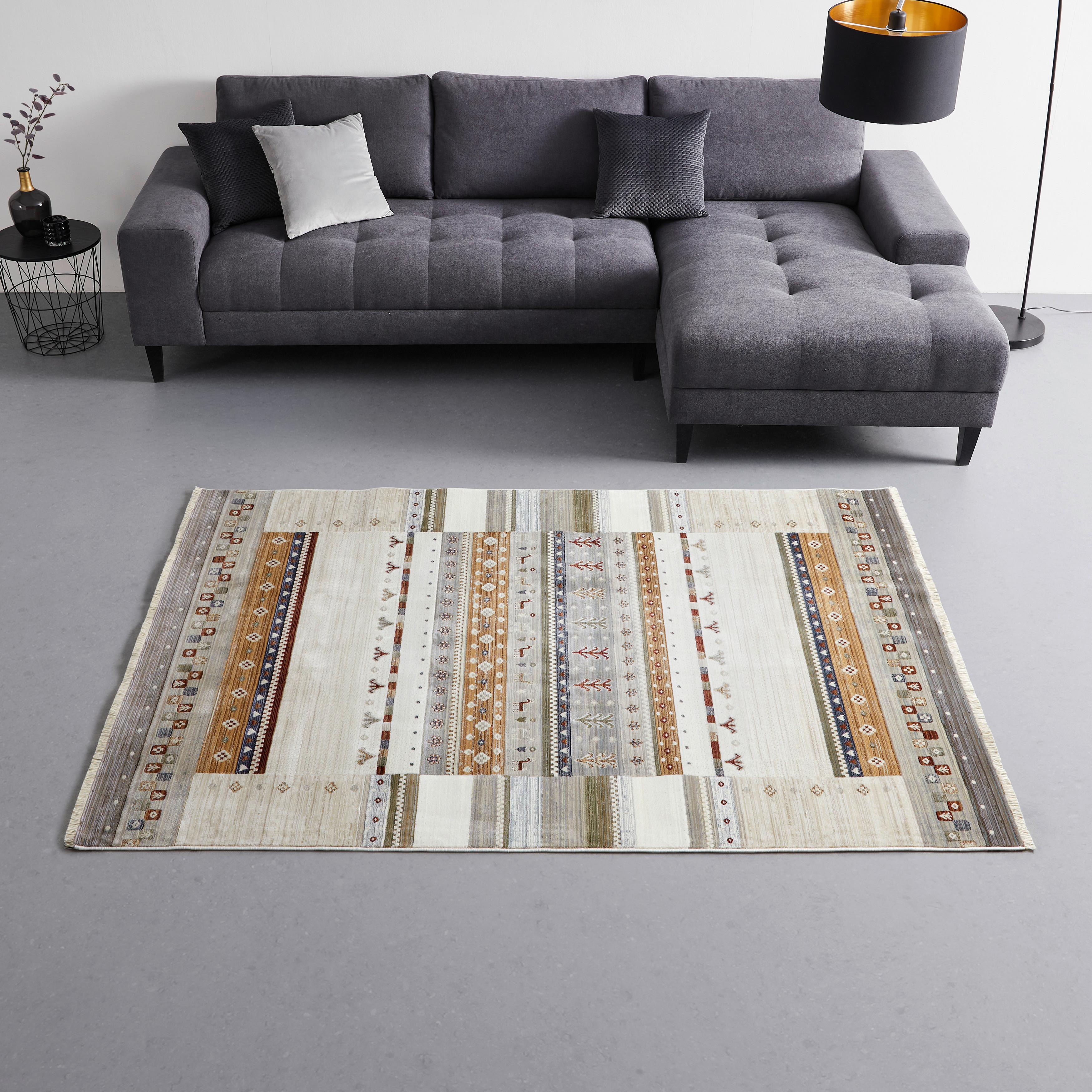 Webteppich Selin in Beige/Braun ca. 160x240cm - Beige, MODERN, Textil (160/240cm) - Modern Living