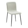 Stuhl Nele Beige Leinenoptik Gepolstert - Beige/Schwarz, MODERN, Holz/Textil (43/83/56cm) - Bessagi Home