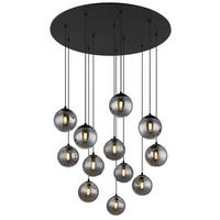 Led Viseća Svjetiljka Riha - crna, Design, staklo/metal (75/120cm) - Globo