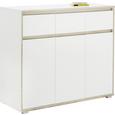 Comodă Pluto - stejar Sonoma/alb, Modern, compozit lemnos (118cm) - Modern Living Comodă Pluto - stejar Sonoma/alb, Modern, compozit lemnos (118cm) - Modern Living