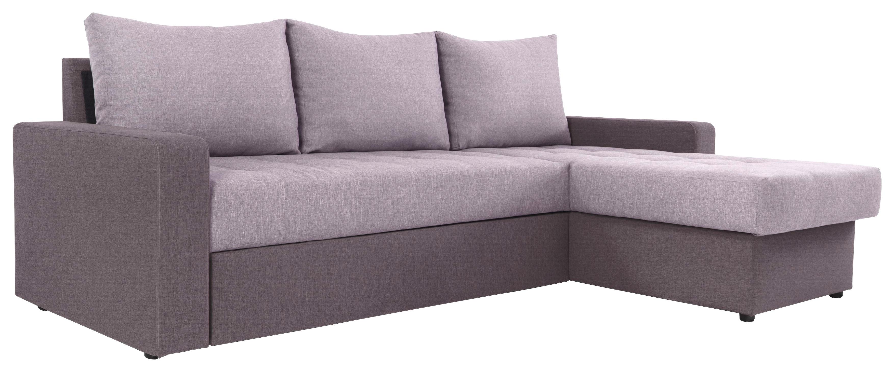 Sedežna Garnitura Atlanta - roza/črna, Moderno, tekstil (230/160cm) - Modern Living