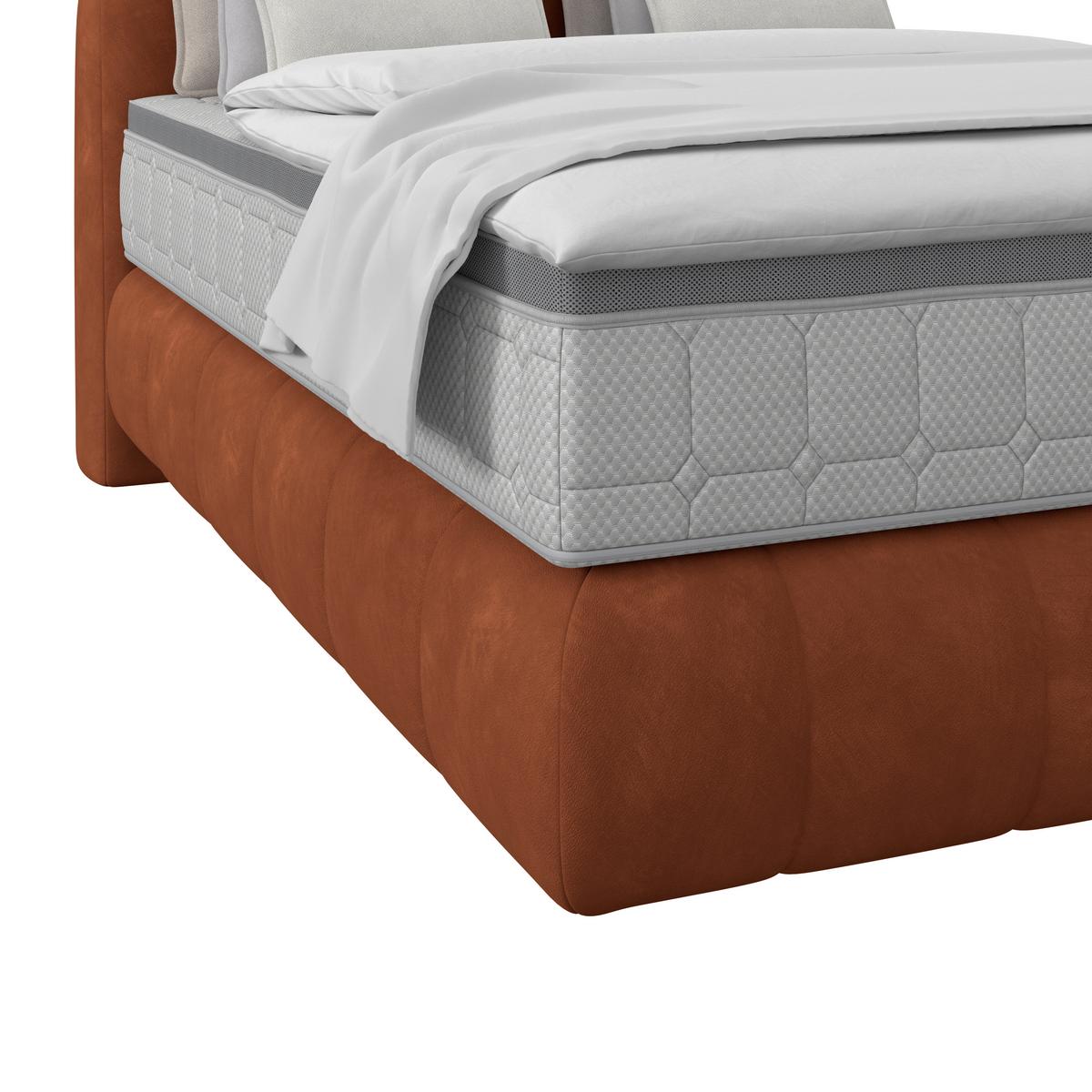 Boxspring Krevet Nobu - boje hrđe/crna, Trend, drvo/tekstil (140/200cm) - Premium Living