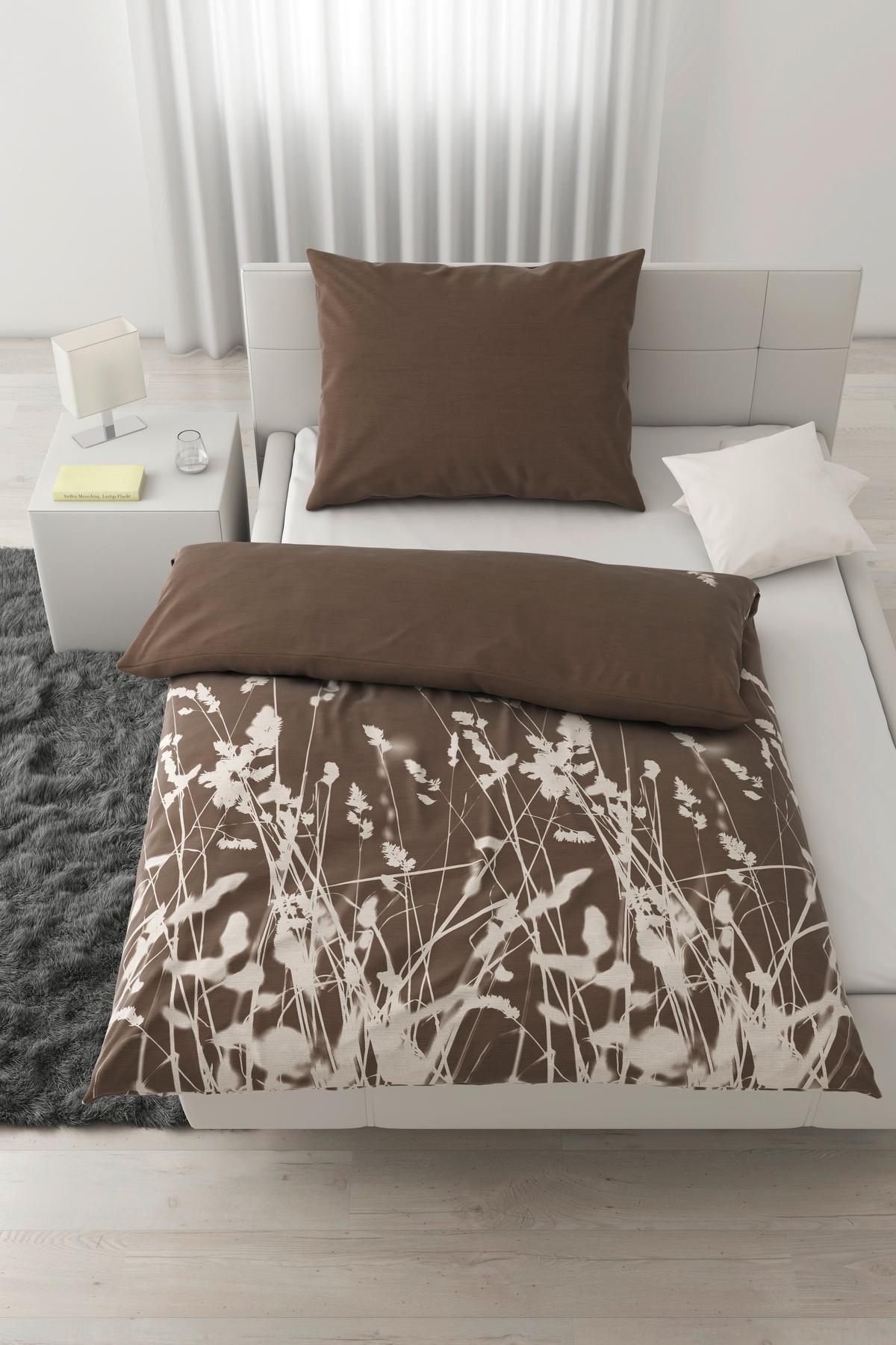 BETTWÄSCHESET EMILIA - Taupe, Natur, Textil (160/210cm) - Modern Living