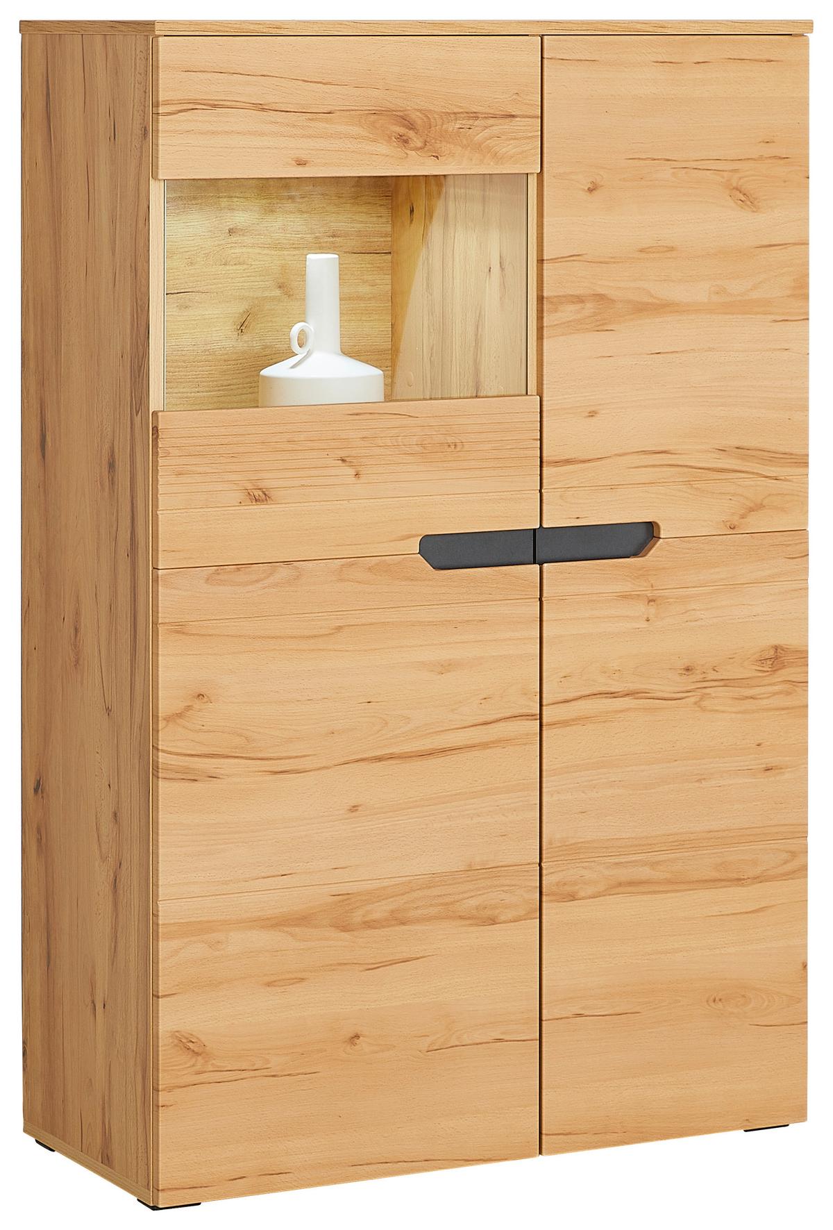 Visoka Komoda Alana, Barva Bukve - Moderno, umetna masa/steklo (81,8/129,4/38cm) - Mömax