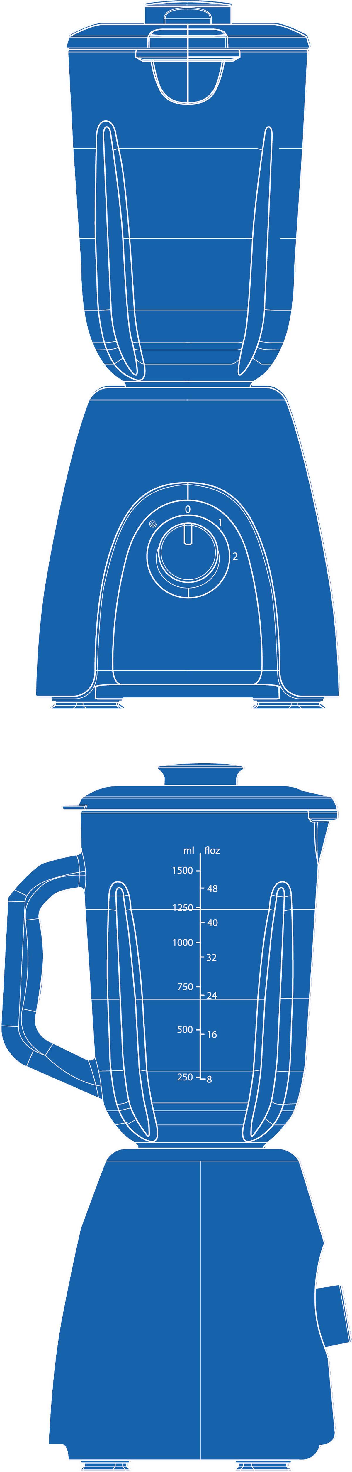 Turmixgép Russell Hobbs Desire Red - piros, Modern, műanyag/Üveg (27/21,2/28,8cm) - Russell Hobbs