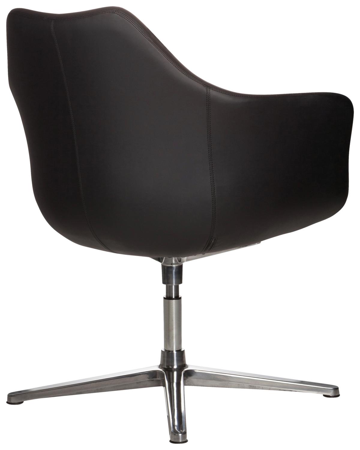 Vrtljivi Stol Artemia, Črna - srebrne barve/črna, Basics, kovina/tekstil (67/85/63cm) - MID.YOU