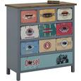 Kommode Vintage Bunt - Blau/Multicolor, MODERN, Holz/Holzwerkstoff (84/87,5/36cm) - MÖMAX modern living