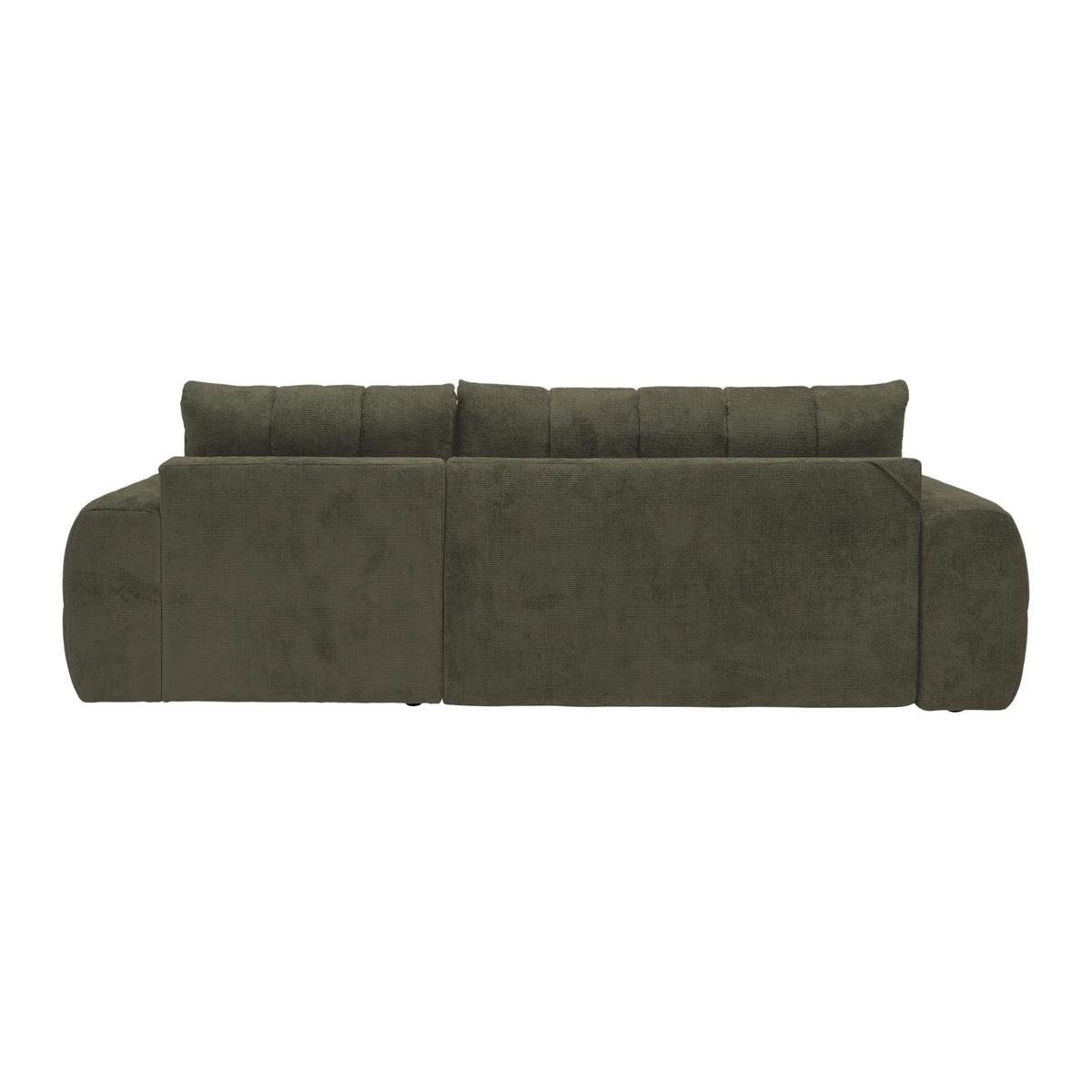 Wohnlandschaft Bolonia Olivgrün - Schwarz Hochglanz/Olivgrün, MODERN, Textil/Metall (273/166cm) - Mömax