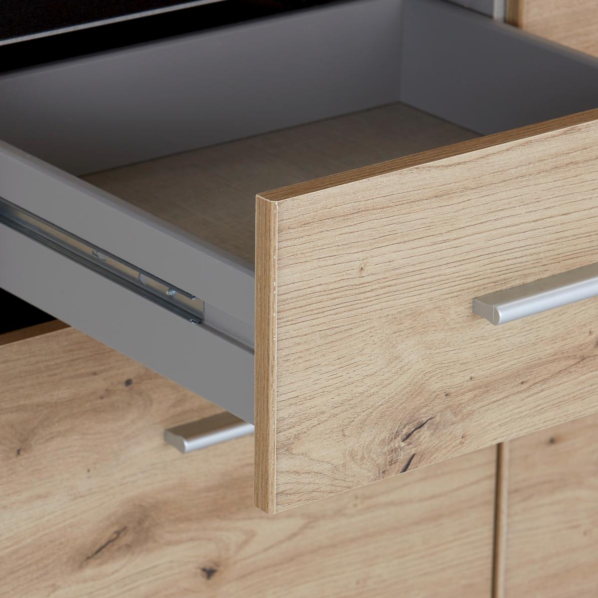 Omara Za Oblačila Celle Extra, Temno Siva, Barva Hrasta - srebrne barve/temno siva, Design, umetna masa/leseni material (181/197/54cm) - Mömax