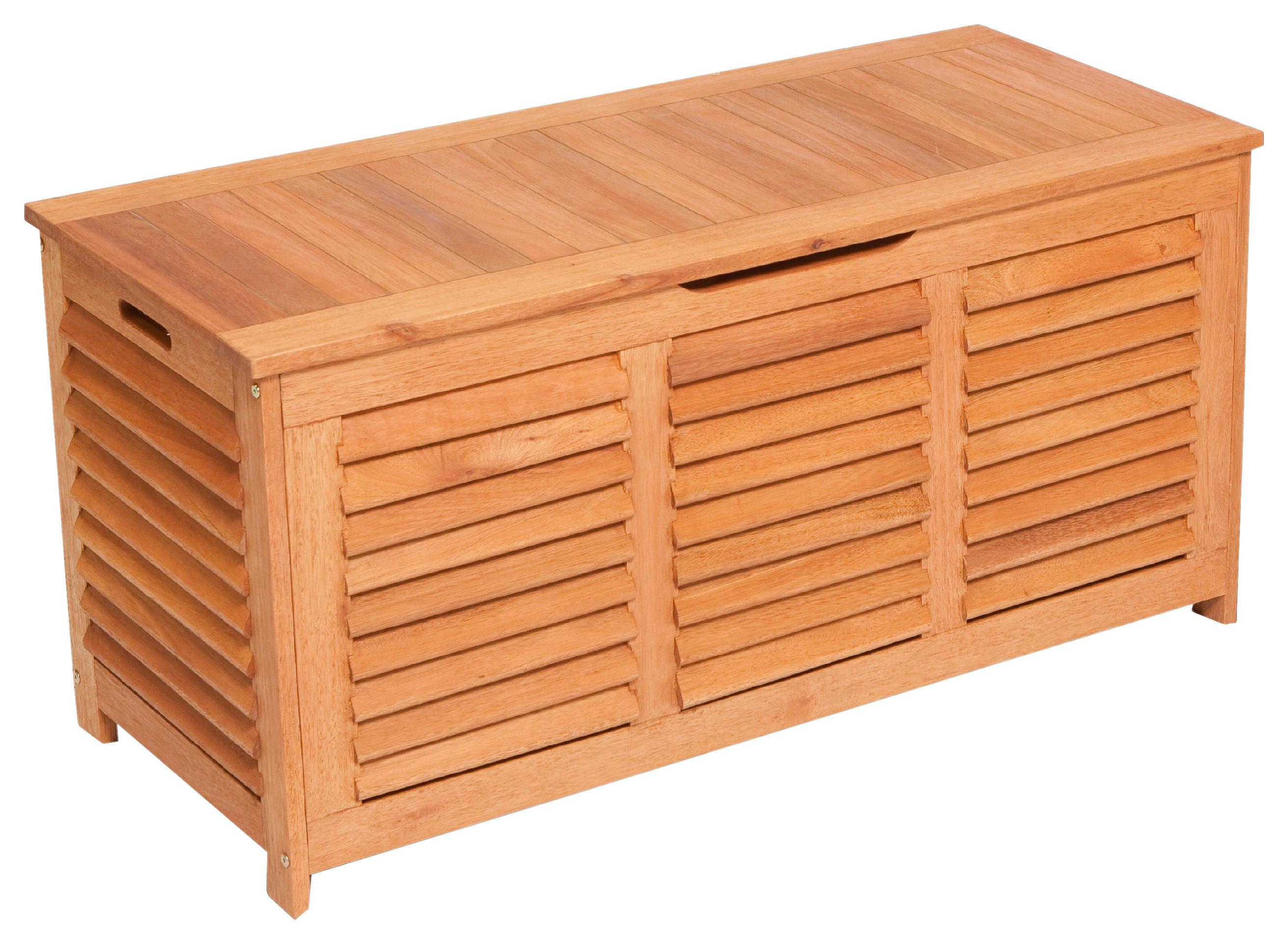 Kissenbox aus Eukalyptus, natur - Naturfarben, KONVENTIONELL, Holz (123/62/54cm) - Gardenson