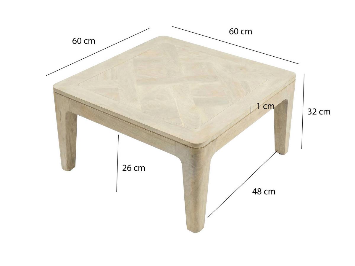 Couchtisch Wl7.585 - Weiss, Design, Holz (60/60/32cm) - Livetastic