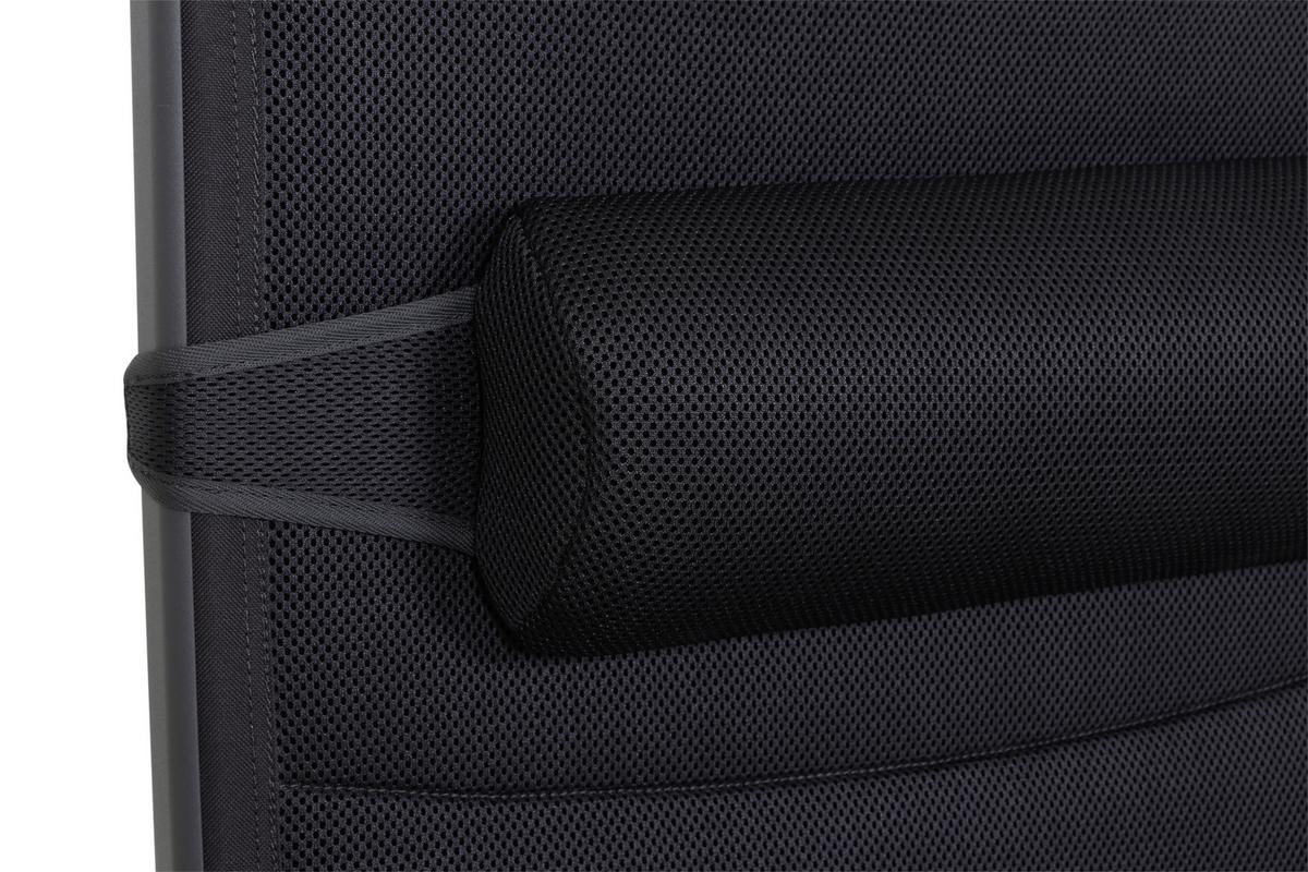 GARTEN-RELAXLIEGE Premium B: 75cm - Anthrazit, KONVENTIONELL, Textil/Metall (75/123/91cm) - Siena Garden